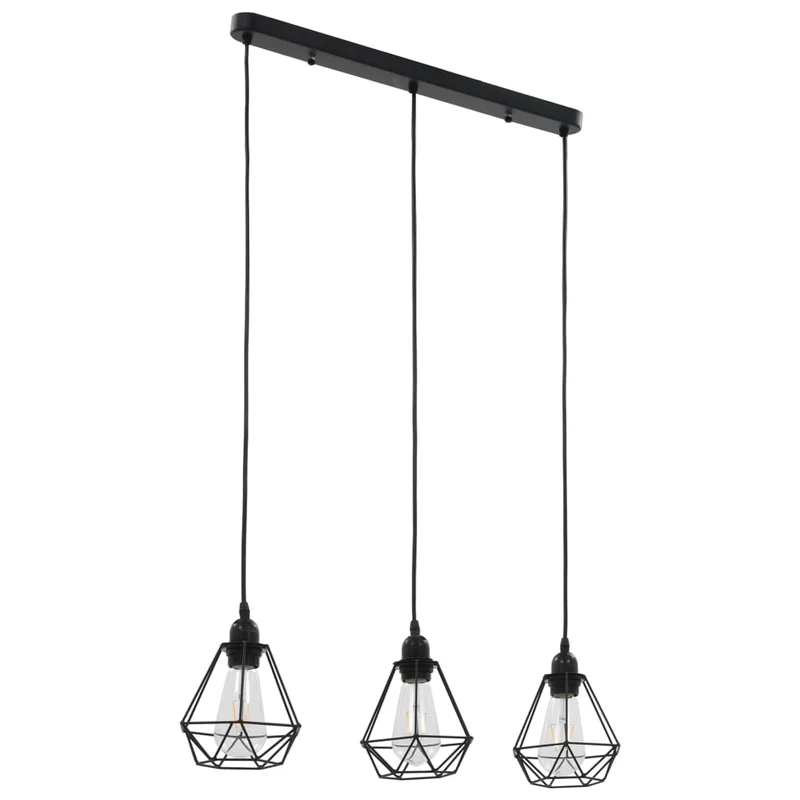 Suspension en Métal au Style Industriel 3 Lampes