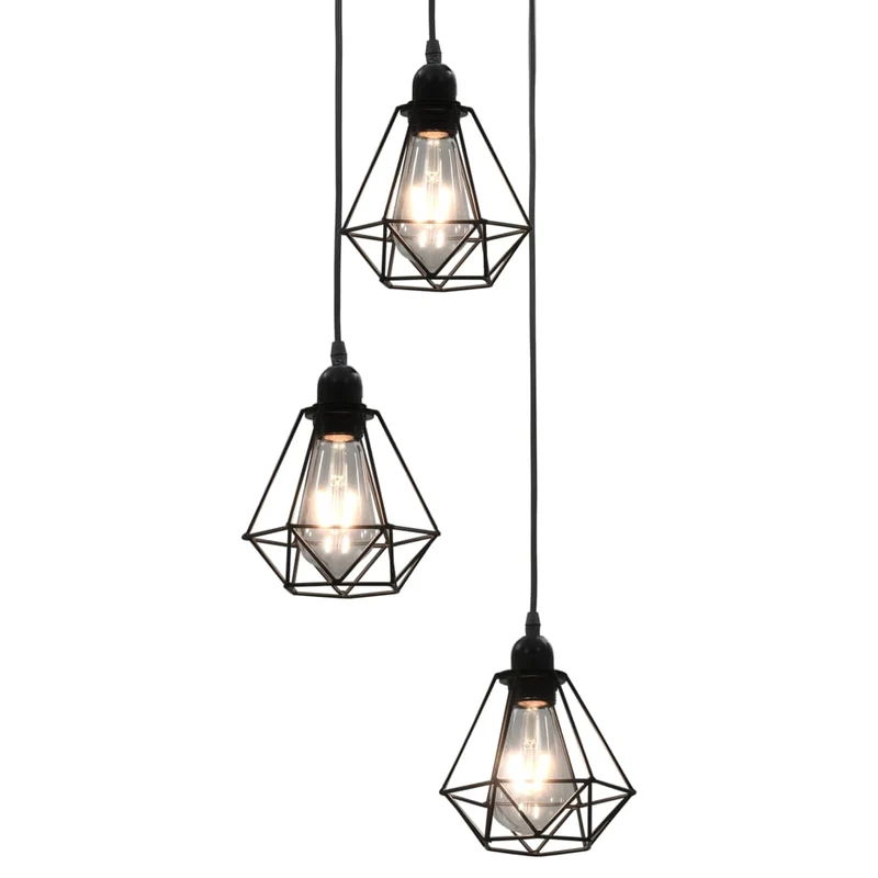 Suspension Luminaire en Métal au Style Industriel