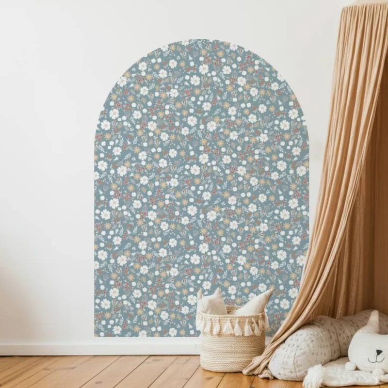 Autocollant Arche de fleurs sauvages - Plus de couleurs et de tailles disponibles