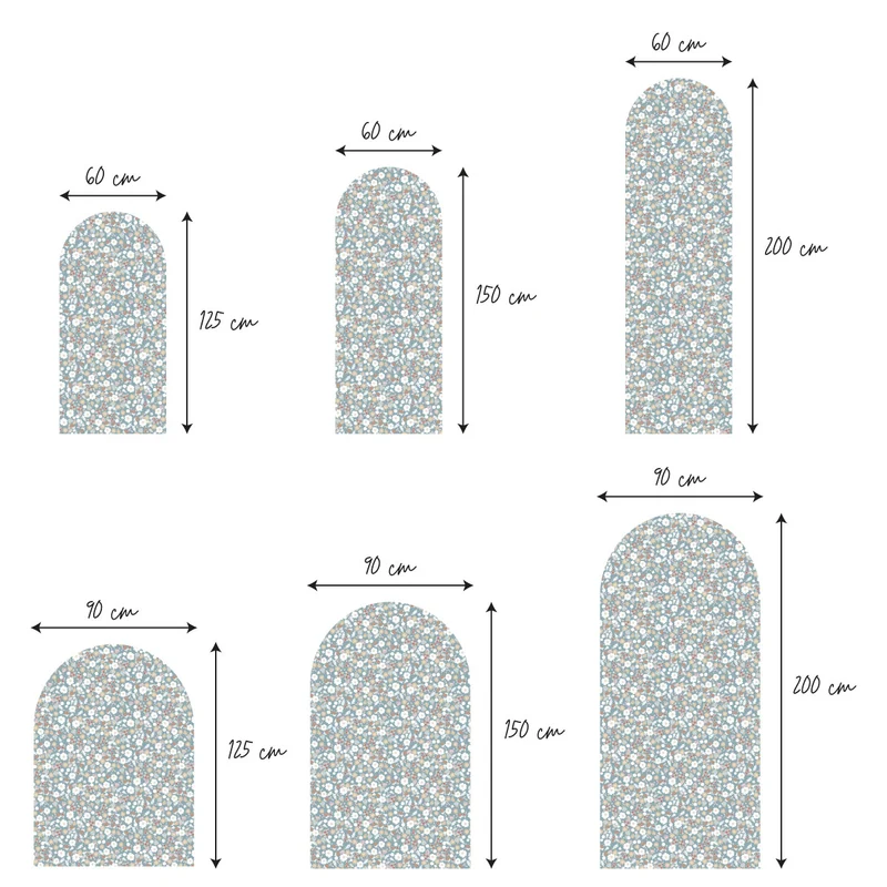 Autocollant Arche de fleurs sauvages - Plus de couleurs et de tailles disponibles