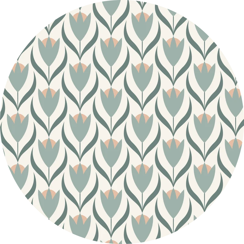 Tapis de cuisine en vinyle souple motif tulipe - Plusieurs tailles disponibles