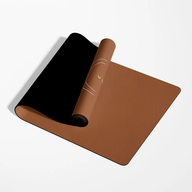Tapis de yoga Rooted Soul Brown - Plus de tailles disponibles