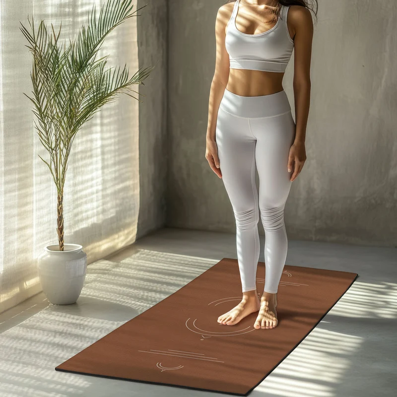 Tapis de yoga Rooted Soul Brown - Plus de tailles disponibles