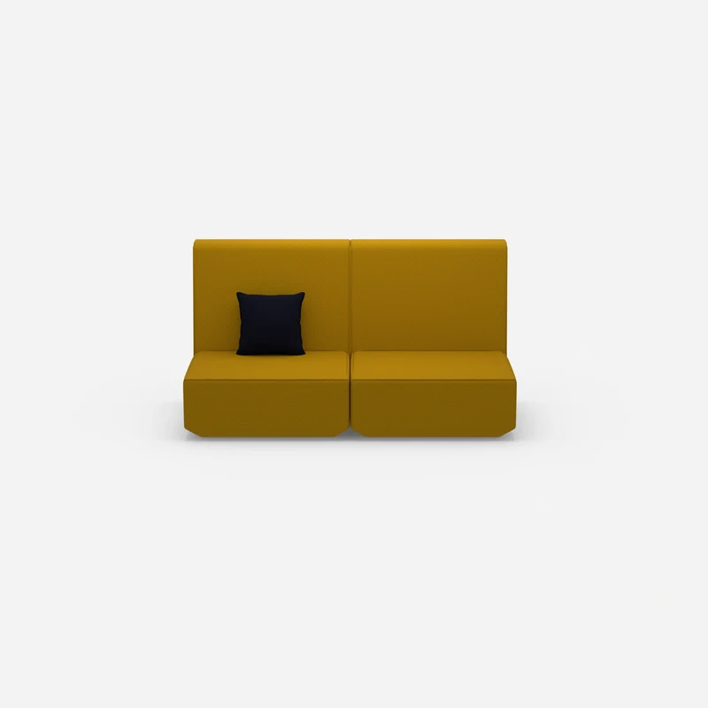2er Sofa mit hoher Rückenlehne