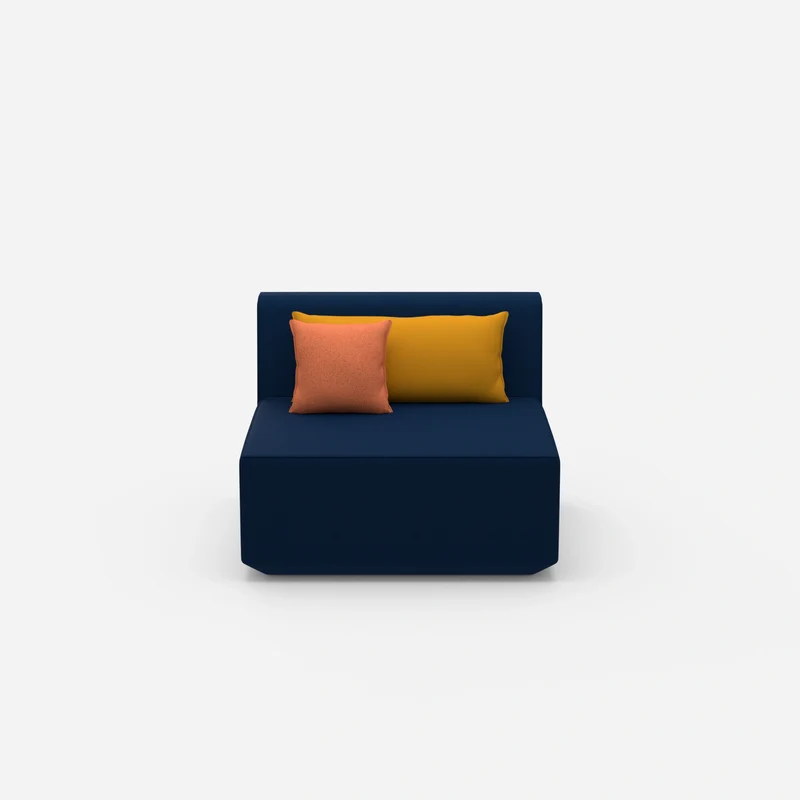 Sessel blau 80 cm breit