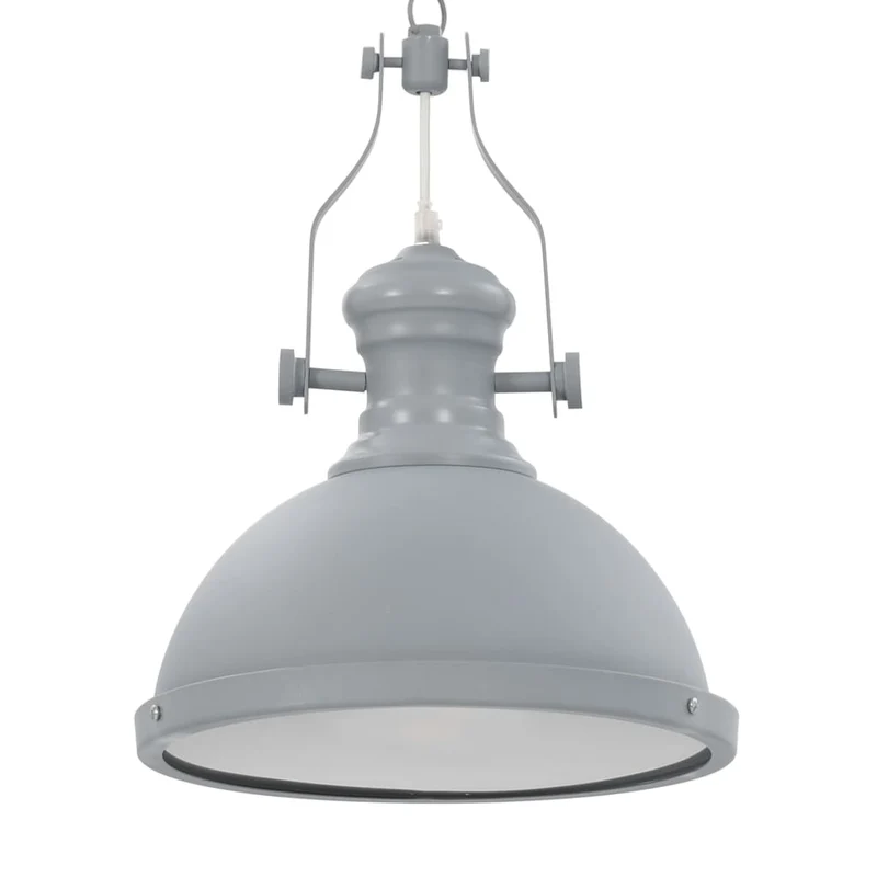Luminaire Industriel Gris en Acrylique