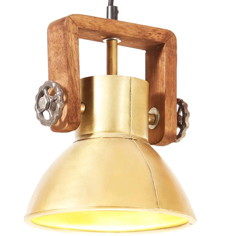 Suspension Luminaire en Métal Doré Industriel