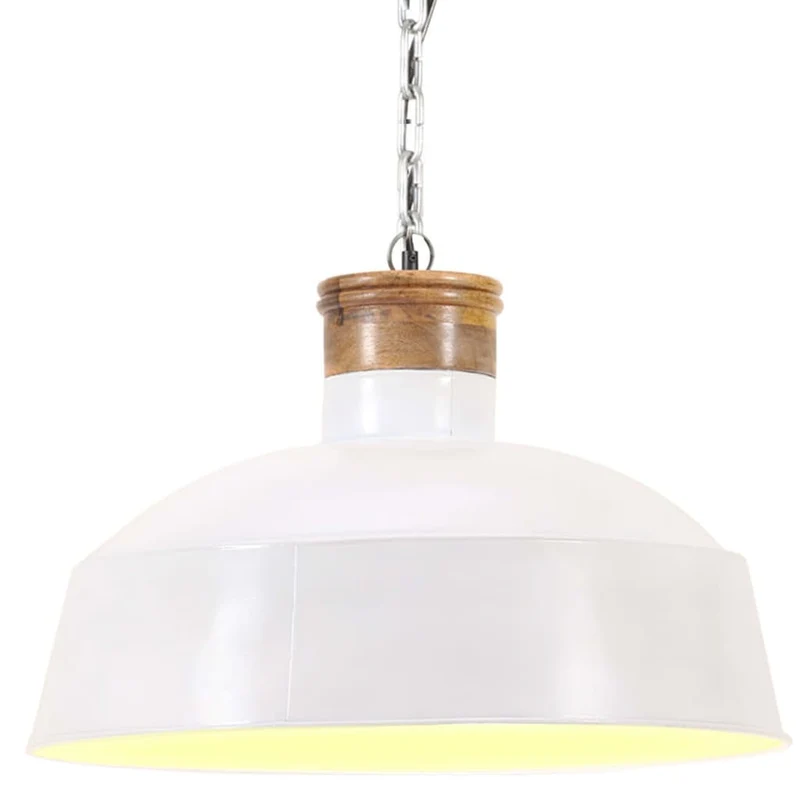 Suspension Luminaire Ancienne en Fer et Bois