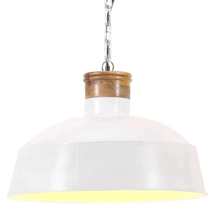 Suspension Luminaire Ancienne en Fer et Bois