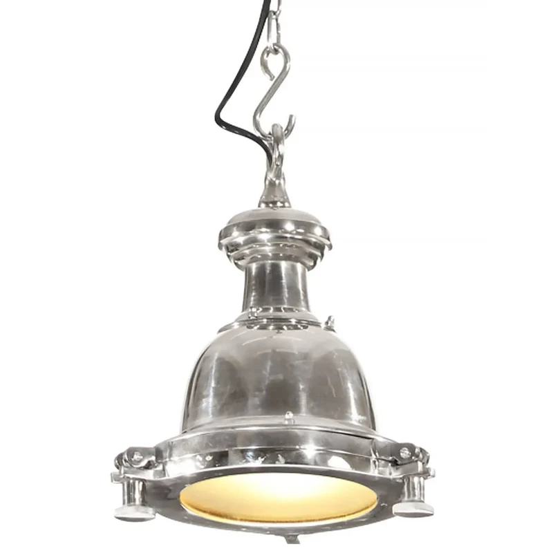 Suspension Industrielle Ancienne en Aluminium