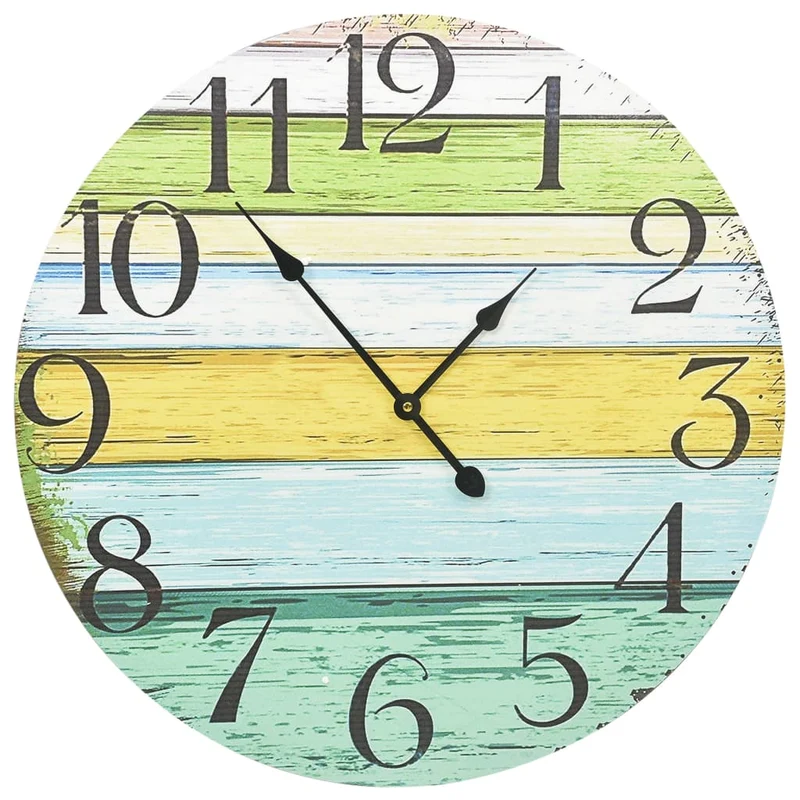 Horloge Murale Colorée Style Industriel