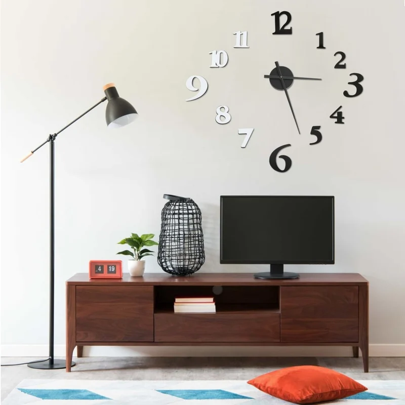 Horloge Murale Industrielle XXL avec Design 3D