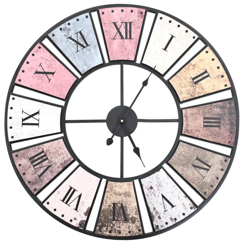 Horloge Murale Vintage en Métal Industriel