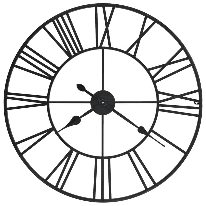 Horloge Murale Industrielle en Métal 80 cm