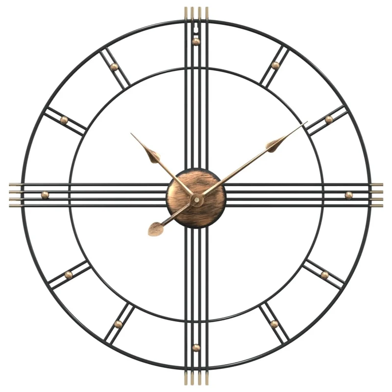 Horloge Murale en Fer au Style Industriel 60 cm