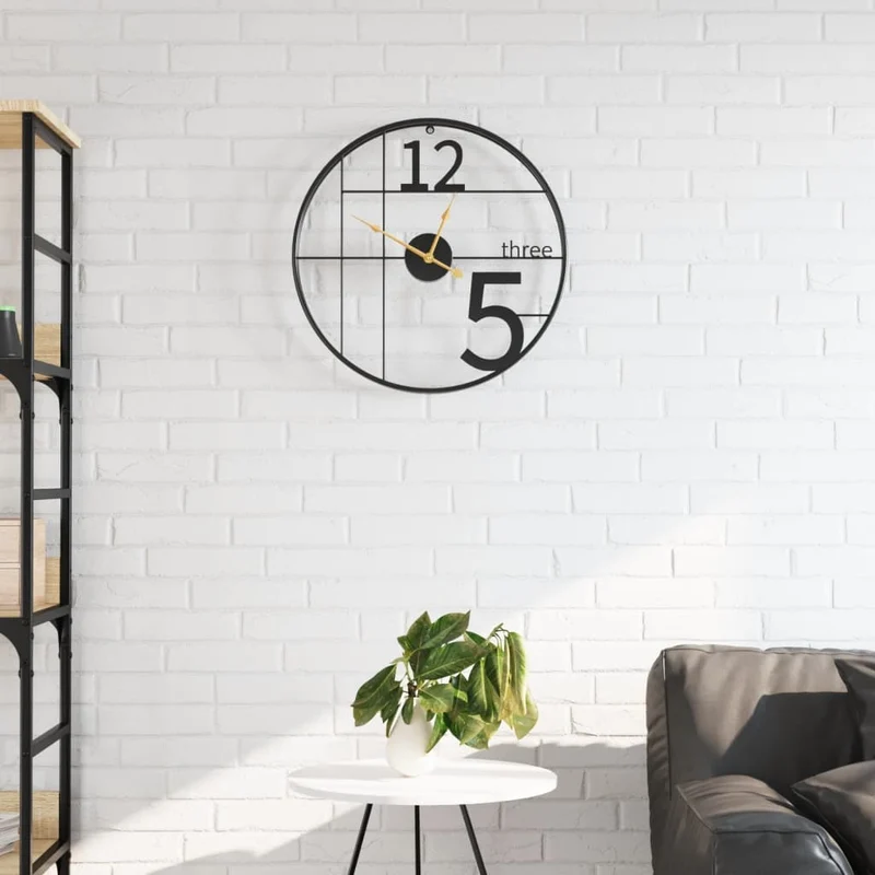 Horloge Murale en Métal Style Industriel