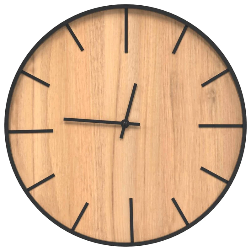 Horloge Murale Industrielle en Métal et Bois Chic