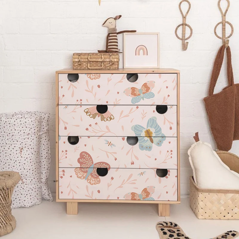 Papier autocollant pour meubles Motif buisson à papillons