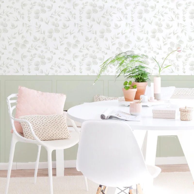 Papier peint Aquarelle Boiserie - Plus de couleurs et de tailles disponibles