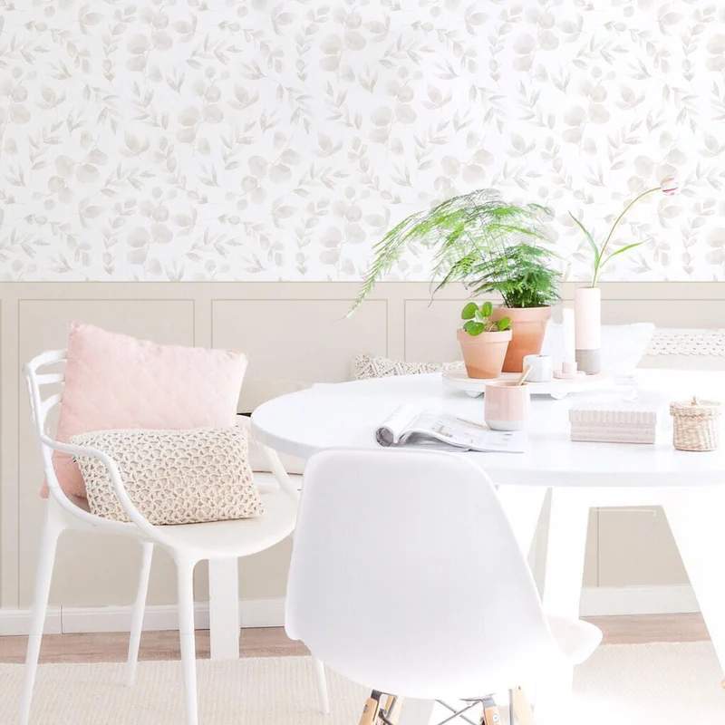 Papier peint Aquarelle Boiserie - Plus de couleurs et de tailles disponibles