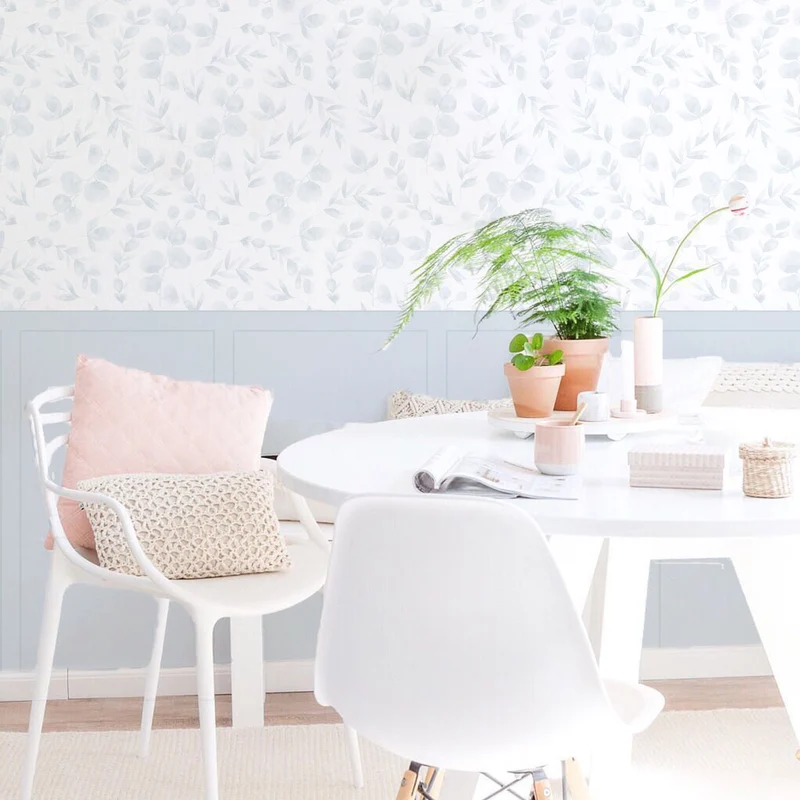 Papier peint Aquarelle Boiserie - Plus de couleurs et de tailles disponibles