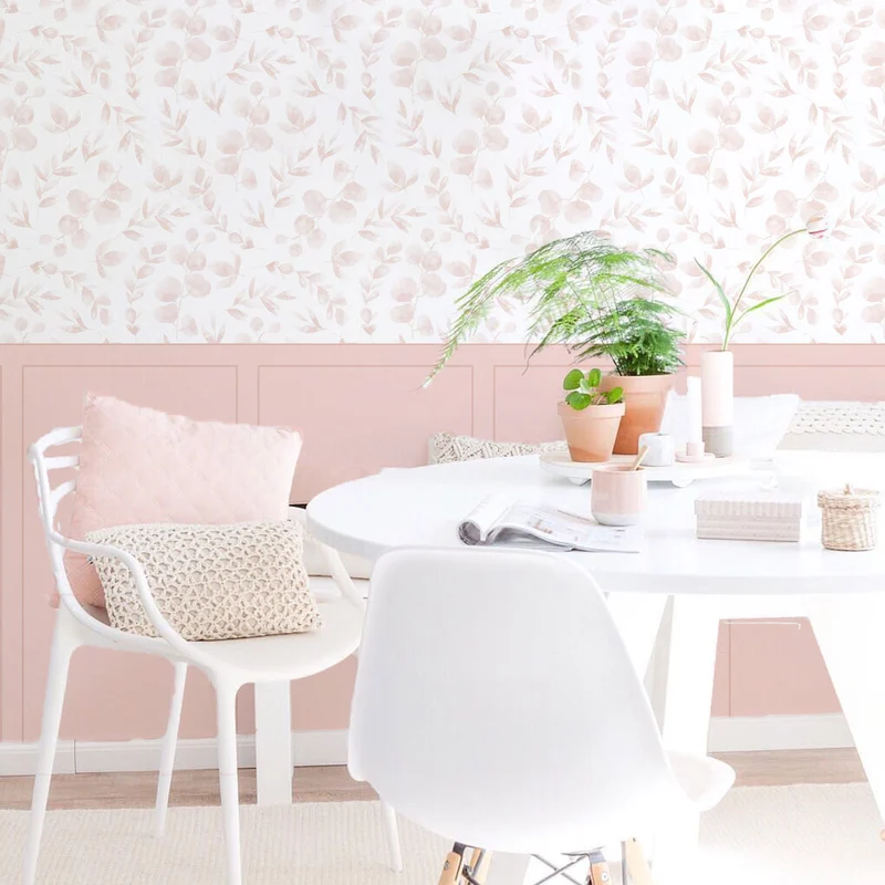 Papier peint Aquarelle Boiserie - Plus de couleurs et de tailles disponibles