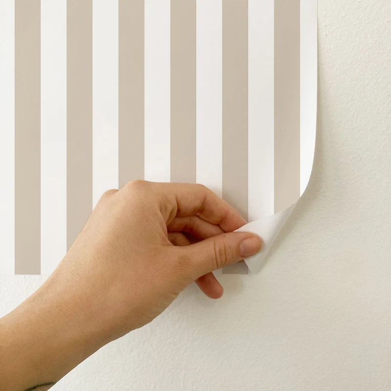 Papier peint à petites rayures Boiserie - Plus de couleurs et de tailles disponibles