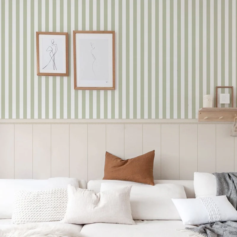 Papier peint à petites rayures Boiserie - Plus de couleurs et de tailles disponibles