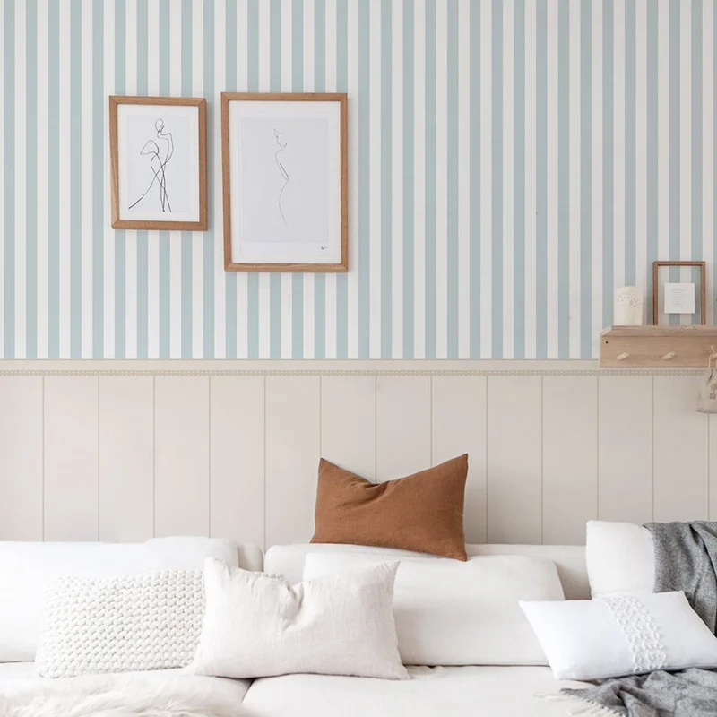 Papier peint à petites rayures Boiserie - Plus de couleurs et de tailles disponibles