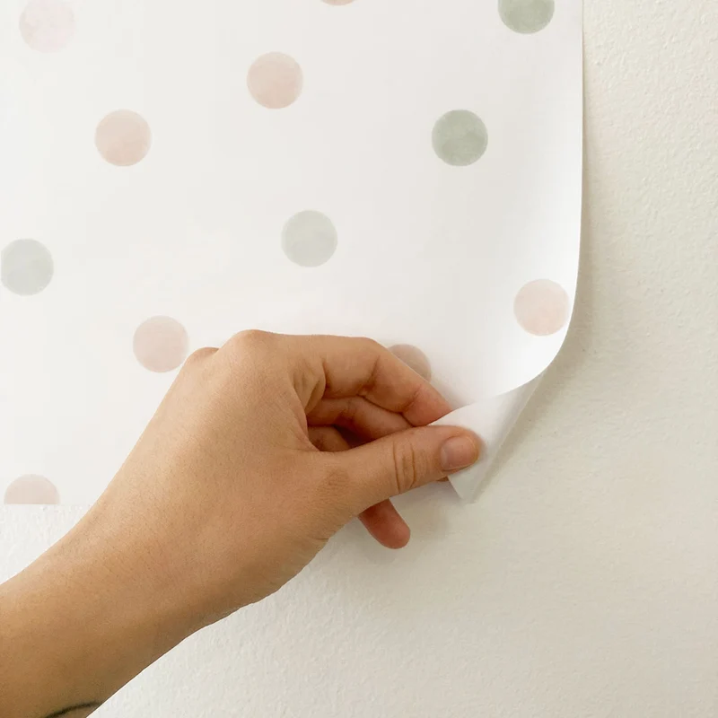 Papier peint rond aquarelle Boiserie - Plus de couleurs et de tailles disponibles