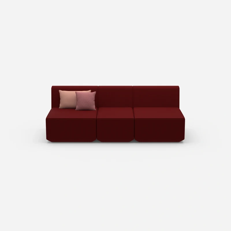 Rotes Dreisitzer Sofa