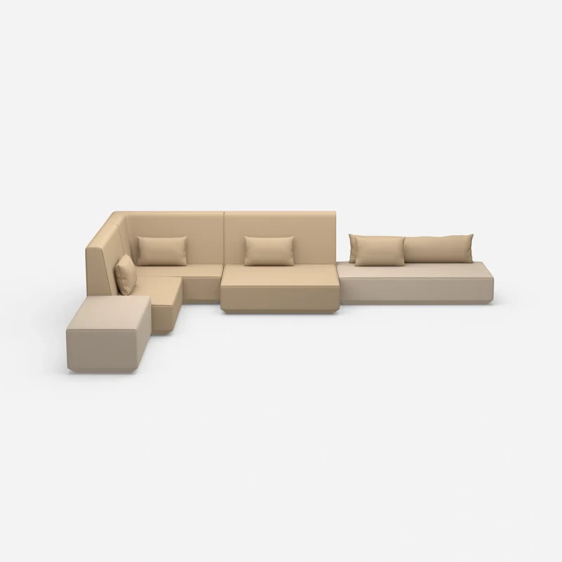 Beige Sofalandschaft in L-Form