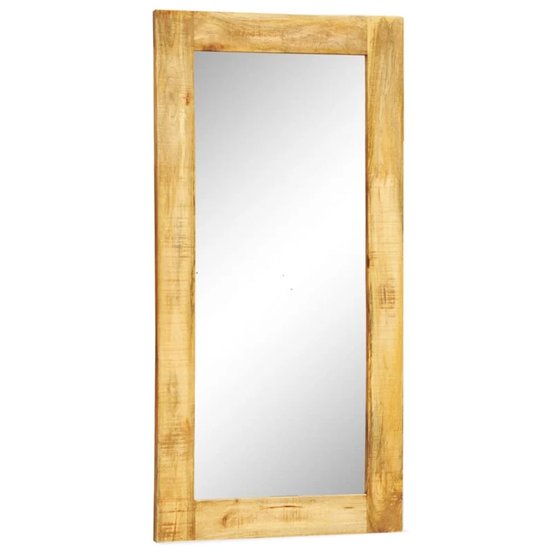 Miroir Industriel Mural en Bois de Manguier