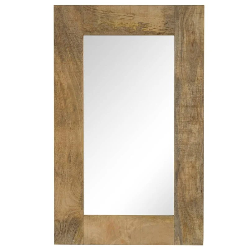 Miroir Industriel en Bois de Manguier Massif