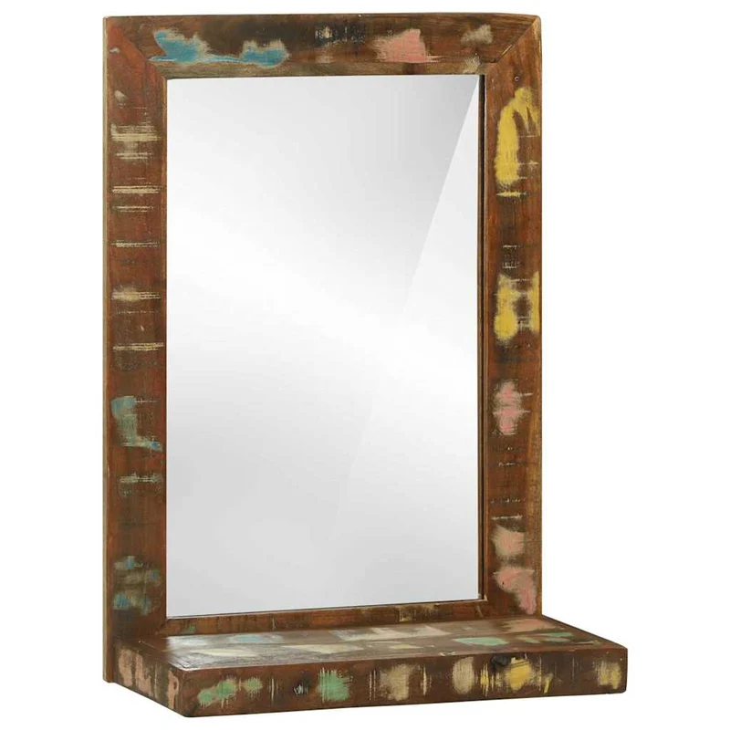 Miroir Industriel en Bois Recyclé