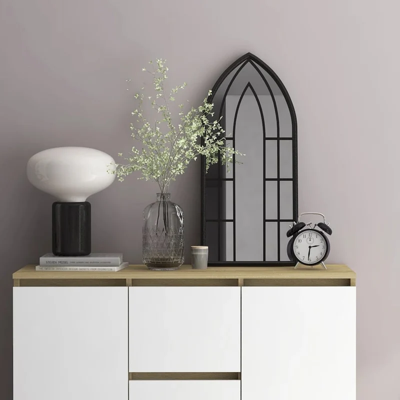 Miroir en Fer au Style Industriel Noir