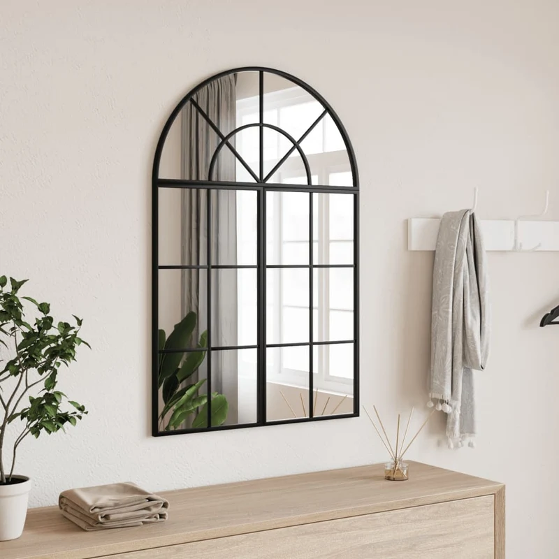 Miroir Arche en Métal Noir Industriel