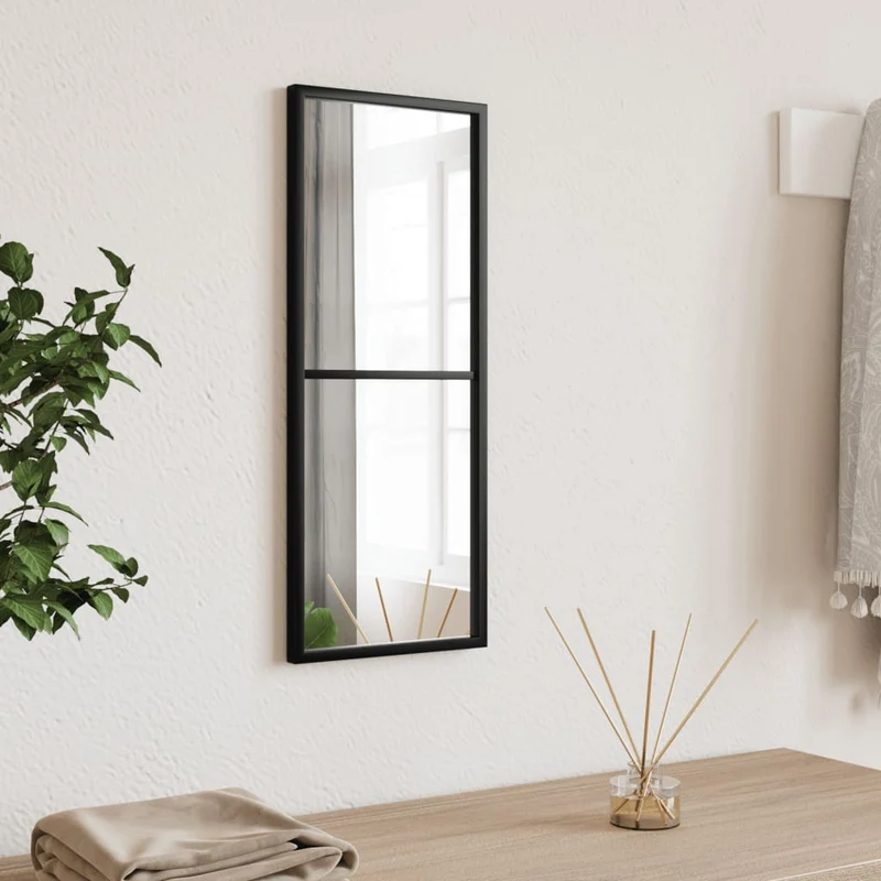 Miroir Rectangulaire Industriel en Métal Noir