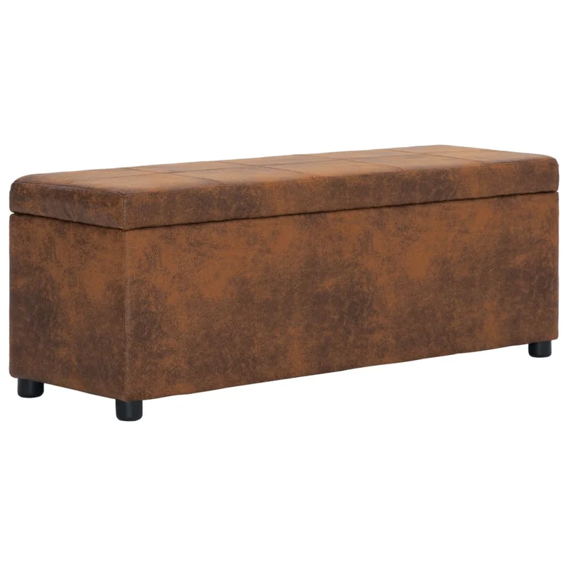 Banc avec Coffre de Rangement Industriel en Similicuir