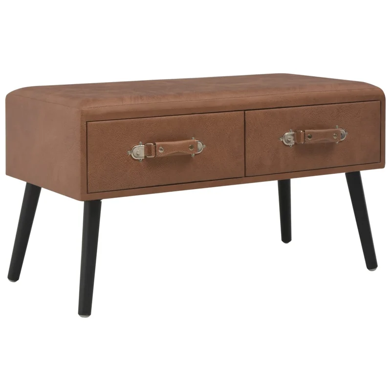 Banc Coffre en Similicuir au Style Industriel