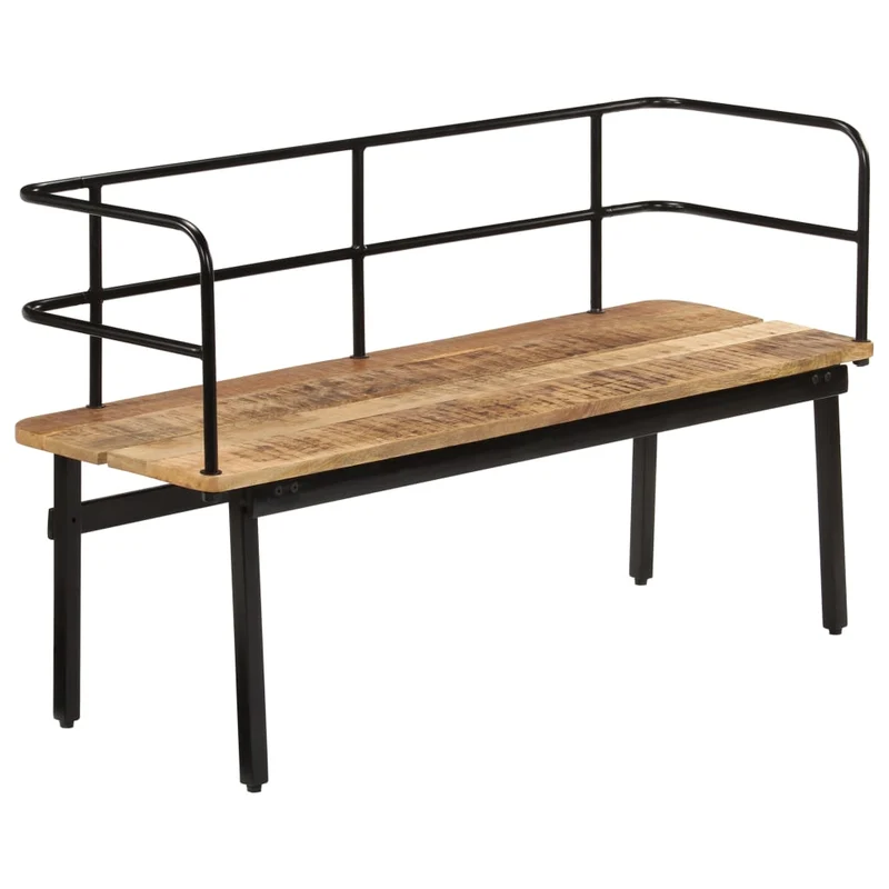 Banc en Bois et Métal au Style Industriel