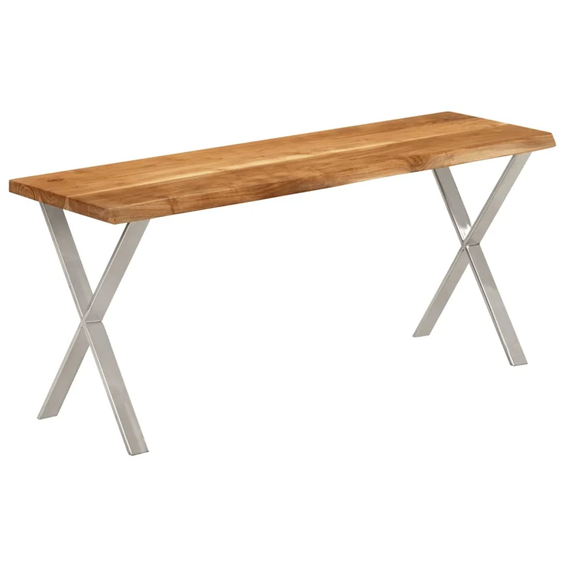 Banc en Bois d'Acacia et Pied Métal