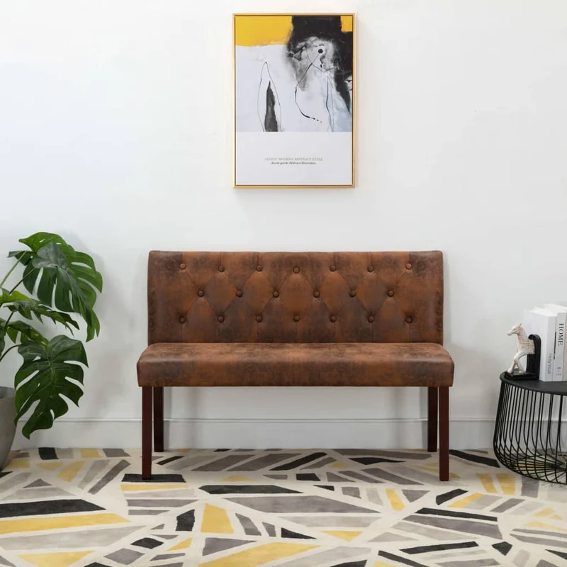 Banc Industriel en Similicuir avec Dossier