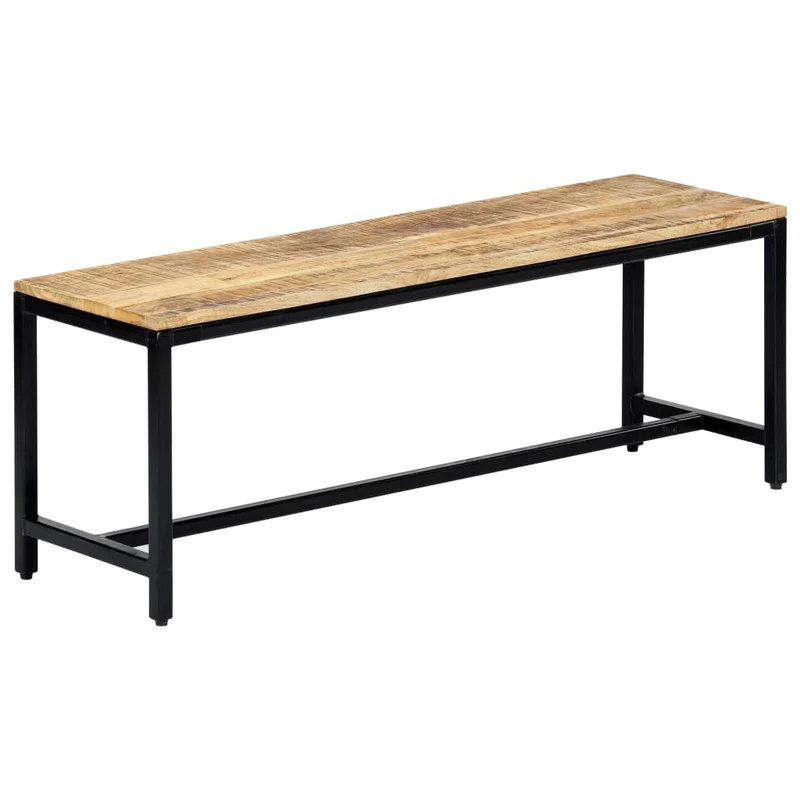 Banc en Bois de Manguier et Métal Industriel