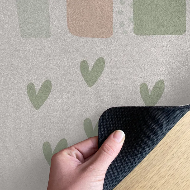 Tapis de jeu arc-en-ciel - Plusieurs couleurs et tailles disponibles - Nom personnalisable