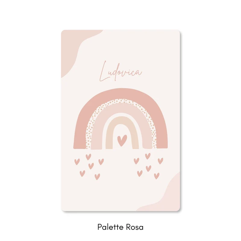 Tapis de jeu arc-en-ciel - Plusieurs couleurs et tailles disponibles - Nom personnalisable