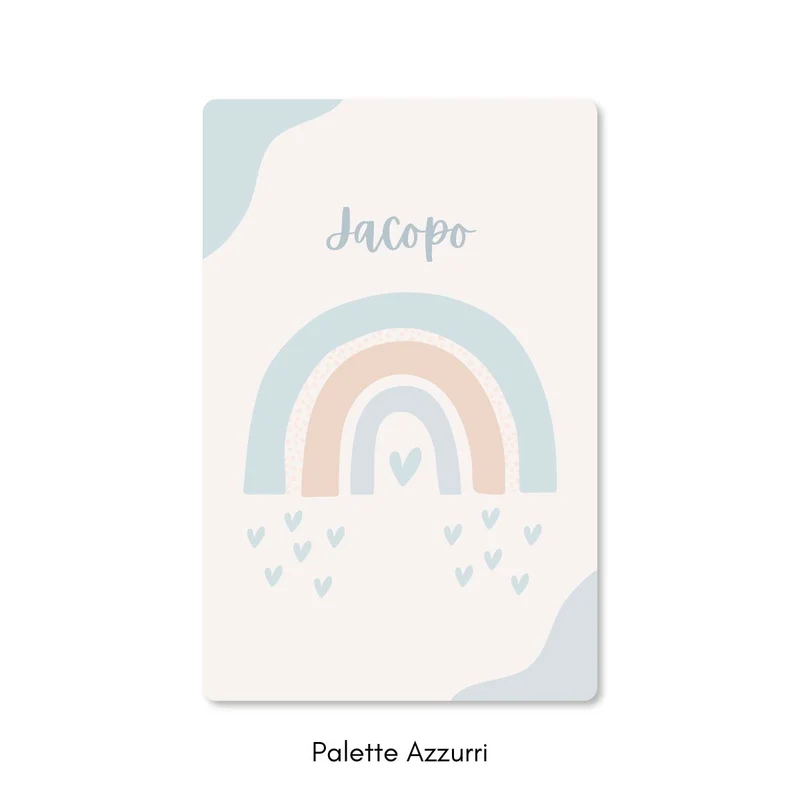 Tapis de jeu arc-en-ciel - Plusieurs couleurs et tailles disponibles - Nom personnalisable