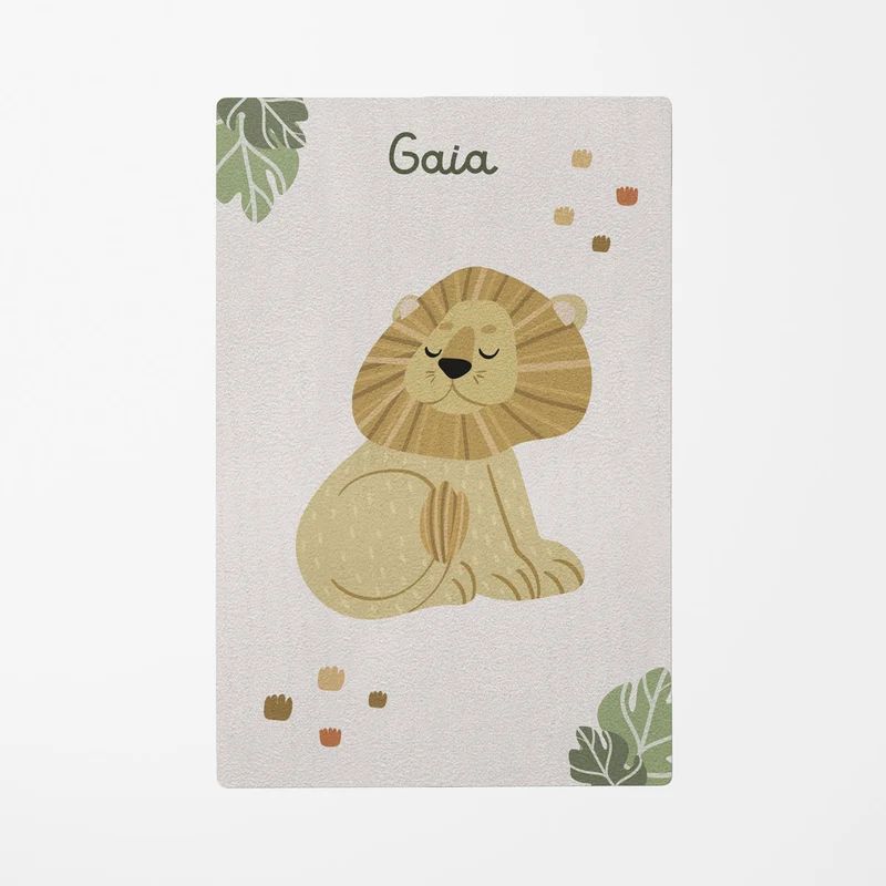 Tapis de jeu Lazy Jungle - Plusieurs couleurs et tailles disponibles - Nom personnalisable