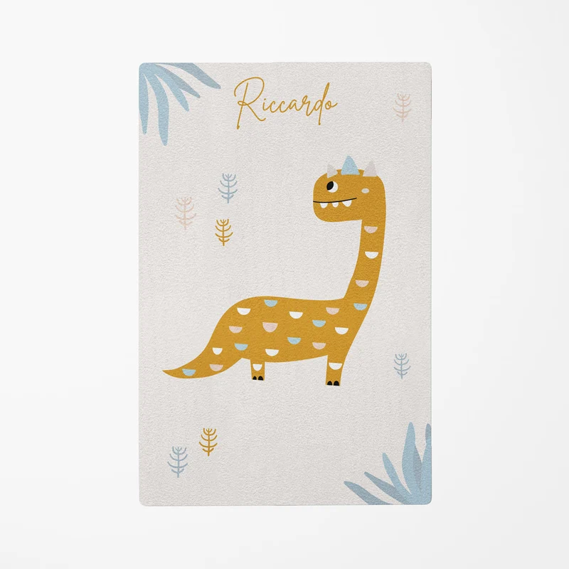 Tapis de jeu dinosaure - Plusieurs couleurs et tailles disponibles - Nom personnalisable