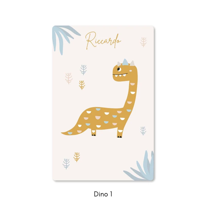 Tapis de jeu dinosaure - Plusieurs couleurs et tailles disponibles - Nom personnalisable